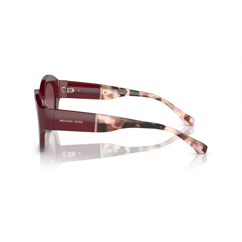 OCCHIALE DA SOLE DONNA | MICHAEL KORS MK 2204U - BRUSSELS 39498H ROSSO SCURO TRASPARENTE - CALIBRO 54