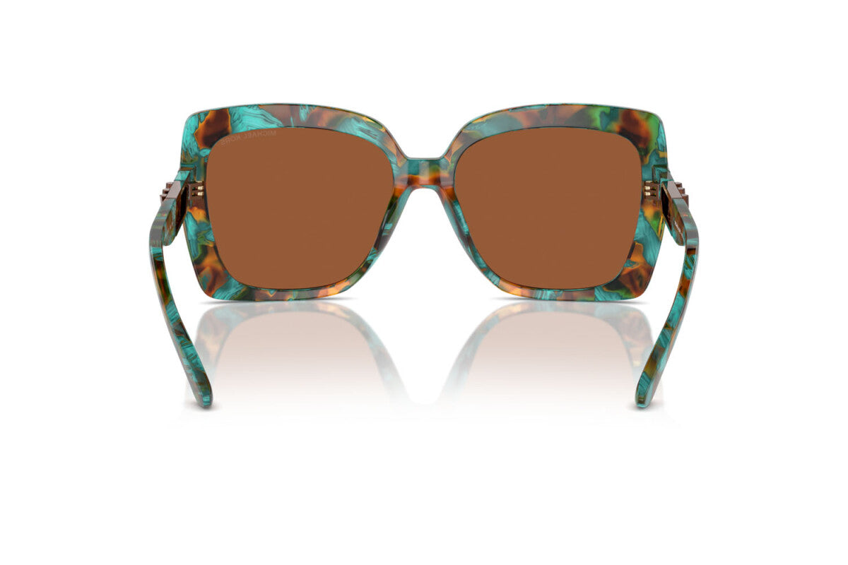 MICHAEL KORS NICE - 400073 TARTARUGA GRAFICA VERDE ACQUA | OCCHIALE DA SOLE DONNA - MK 2213 CALIBRO 57