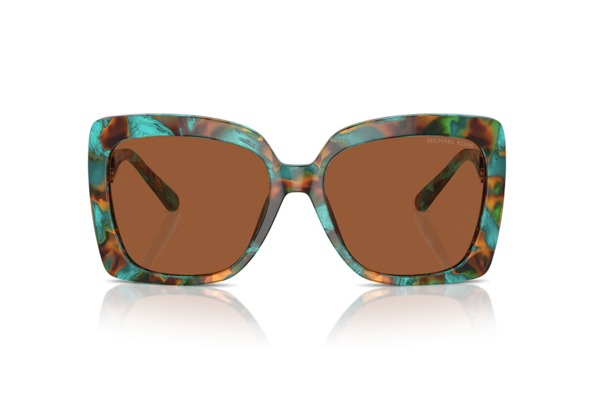 MICHAEL KORS NICE - 400073 TARTARUGA GRAFICA VERDE ACQUA | OCCHIALE DA SOLE DONNA - MK 2213 CALIBRO 57