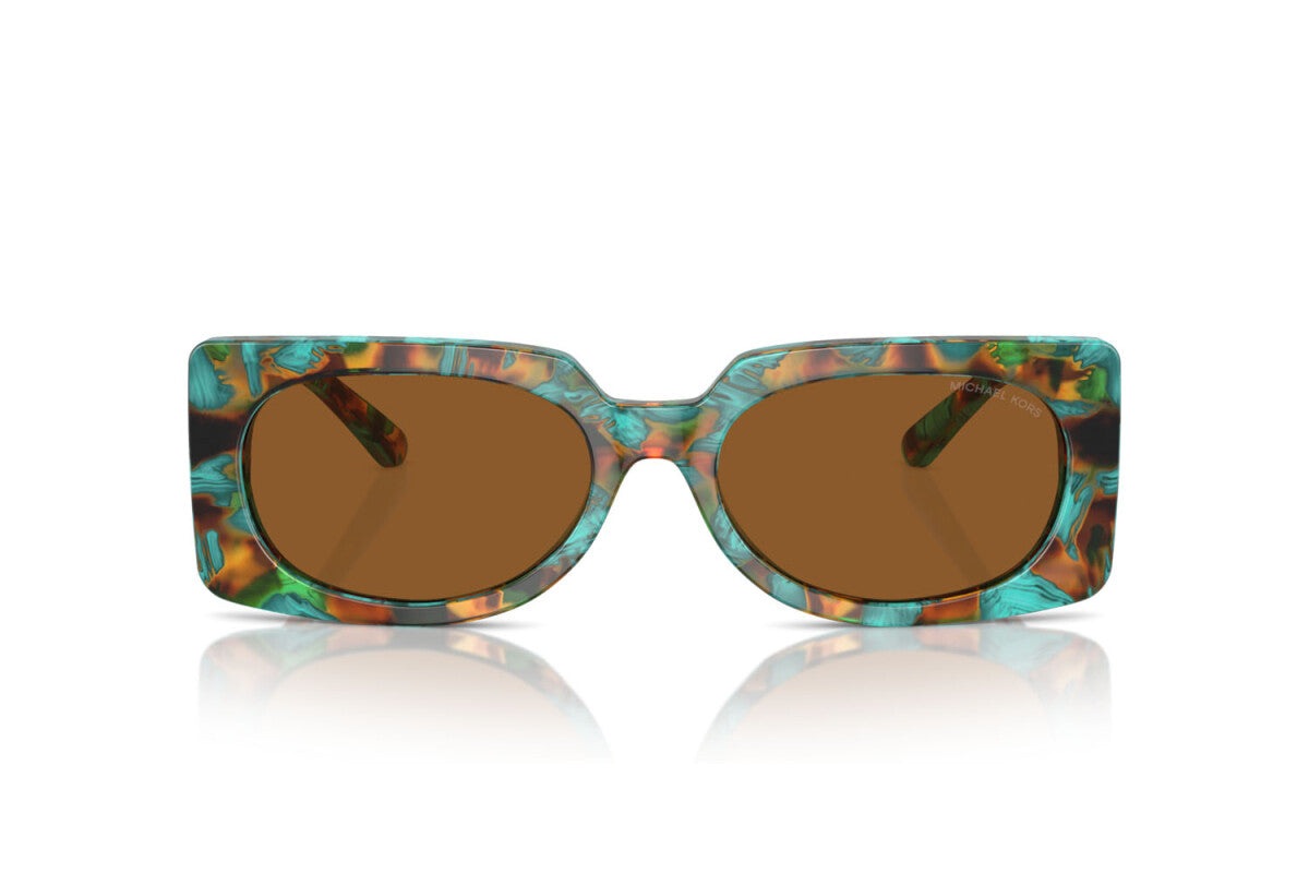 MICHAEL KORS BORDEAUX - 400073 TARTARUGA GRAFICA VERDE ACQUA | OCCHIALE DA SOLE DONNA - MK 2215 CALIBRO 56