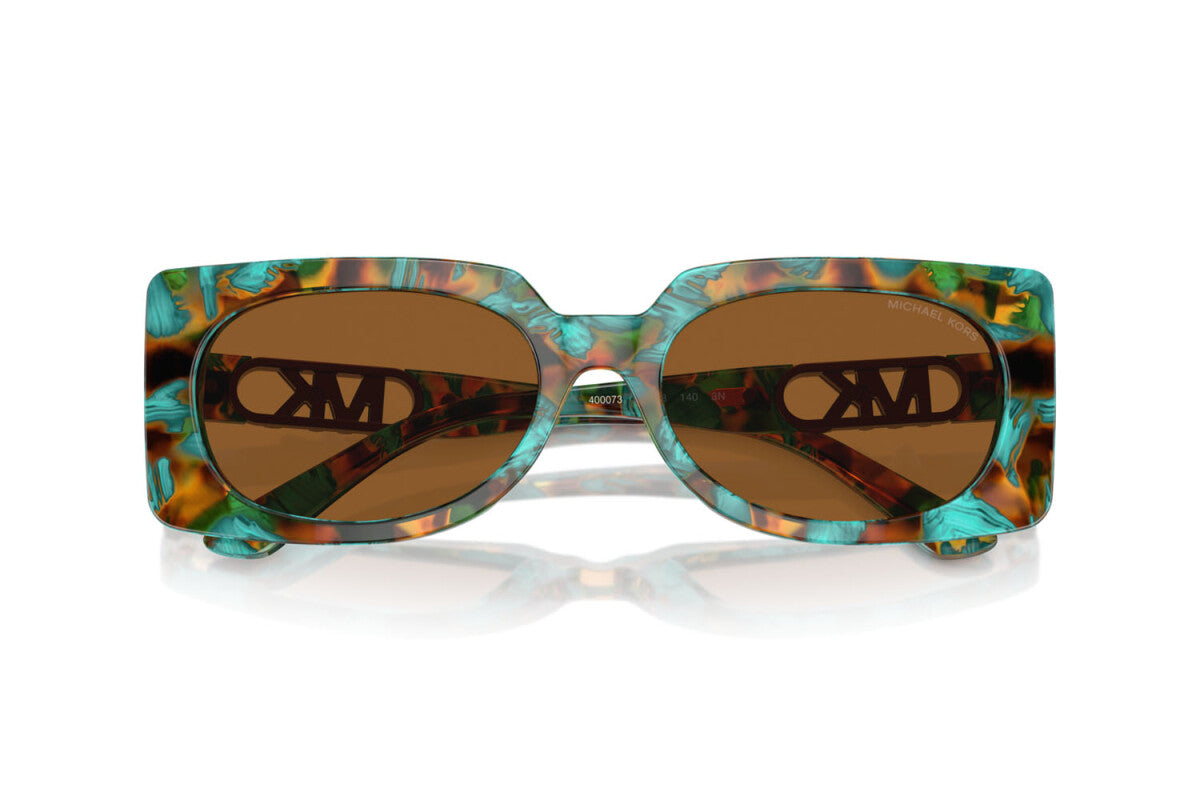 MICHAEL KORS BORDEAUX - 400073 TARTARUGA GRAFICA VERDE ACQUA | OCCHIALE DA SOLE DONNA - MK 2215 CALIBRO 56