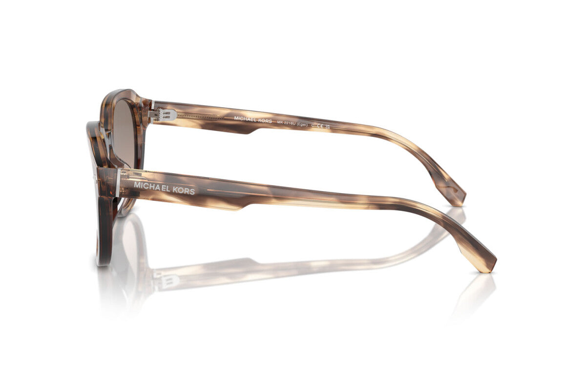 MICHAEL KORS EGER - 39776I CORNO MARRONE | OCCHIALE DA SOLE UOMO - MK 2216U CALIBRO 52