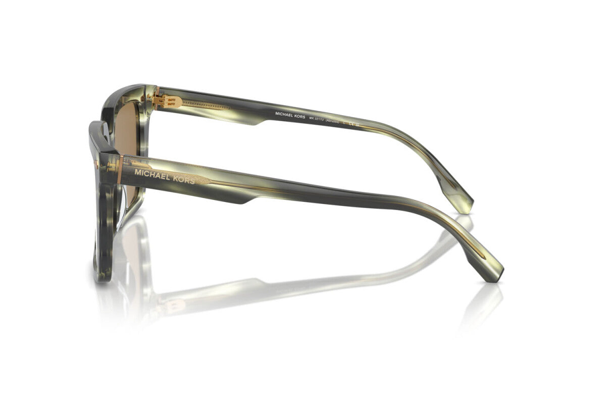 MICHAEL KORS ABRUZZO - 39787I CORNO D'ULIVO | OCCHIALE DA SOLE UOMO - MK 2217U CALIBRO 55