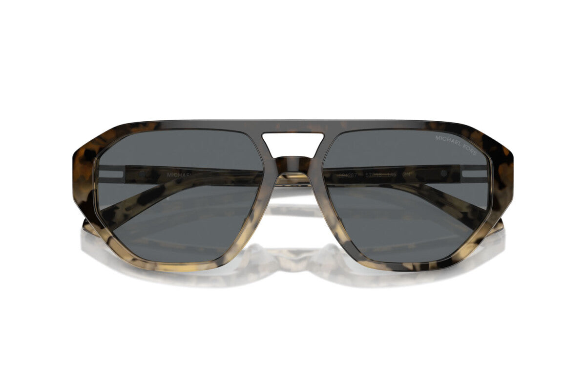 MICHAEL KORS ZURICH - 394287 TARTARUGA SFUMATA GRIGIO NERO | OCCHIALE DA SOLE UOMO - MK 2219U CALIBRO 57