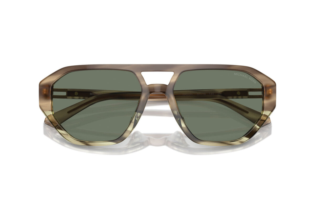 MICHAEL KORS ZURICH - 39633H TARTARUGA OLIVASTRA | OCCHIALE DA SOLE UOMO - MK 2219U CALIBRO 57