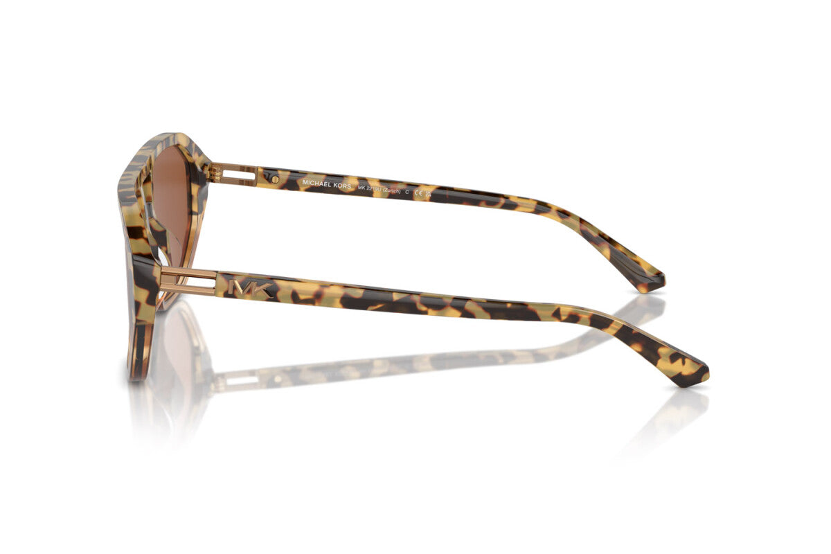 MICHAEL KORS ZURICH - 396573 TARTARUGA MARRONE | OCCHIALE DA SOLE UOMO - MK 2219U CALIBRO 57