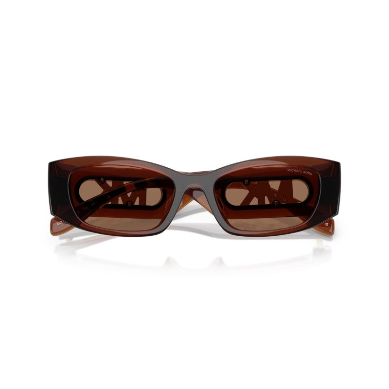 OCCHIALE DA SOLE DONNA | MICHAEL KORS MK 2243U - RHODES 402173 MARRONE TRASPARENTE - CALIBRO 52