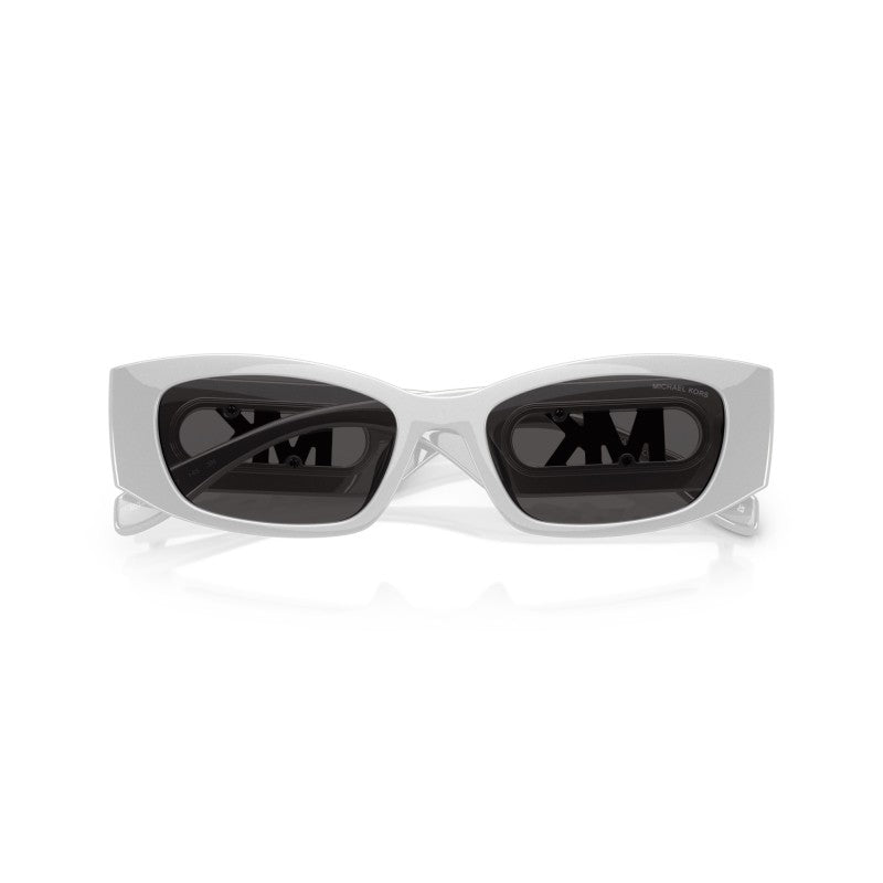 OCCHIALE DA SOLE DONNA | MICHAEL KORS MK 2243U - RHODES 402387 ARGENTO METALLIZZATO - CALIBRO 52