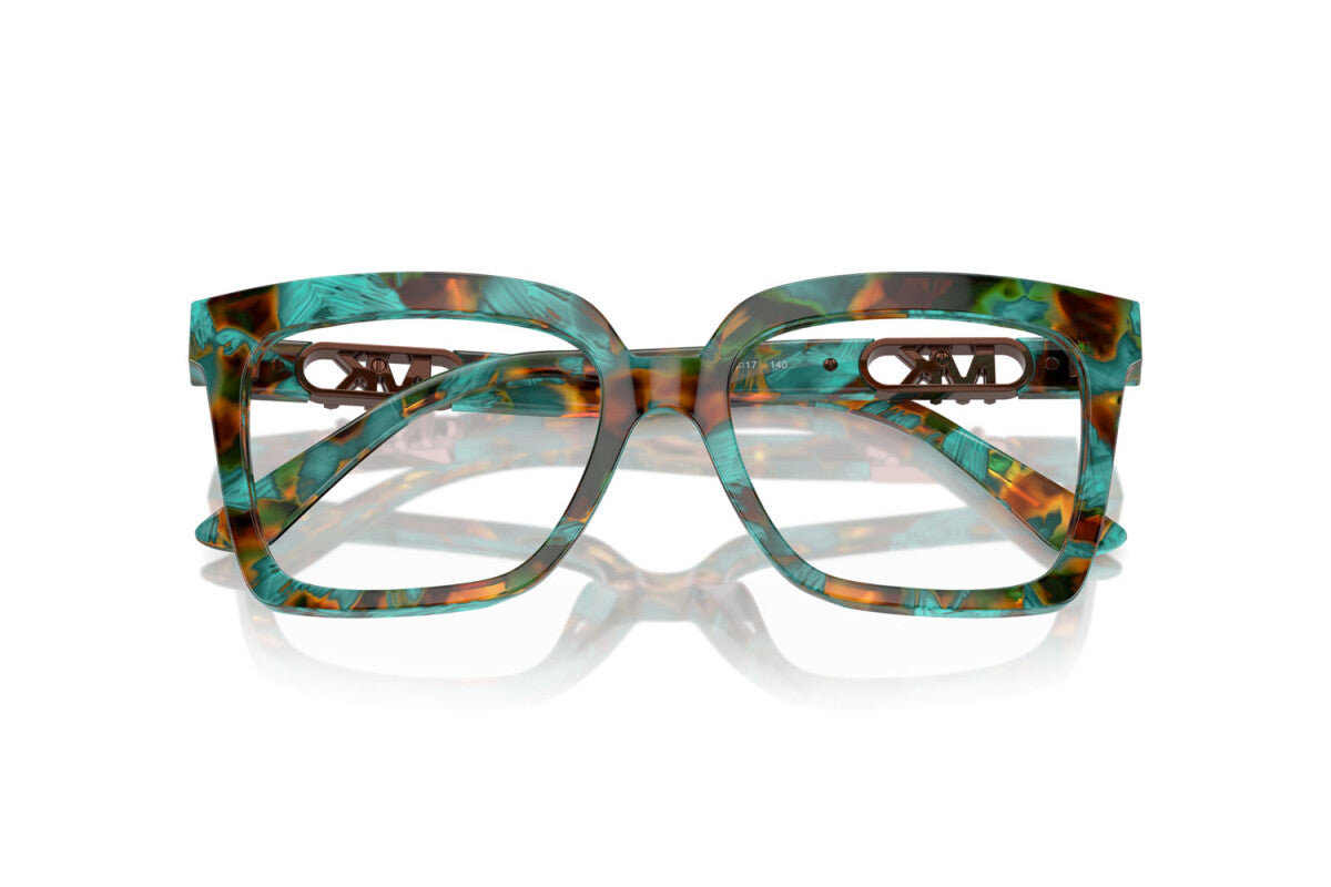 MICHAEL KORS NASSAU - 4000 TARTARUGA GRAFICA VERDE ACQUA | OCCHIALE DA VISTA DONNA - MK 4119U CALIBRO 53