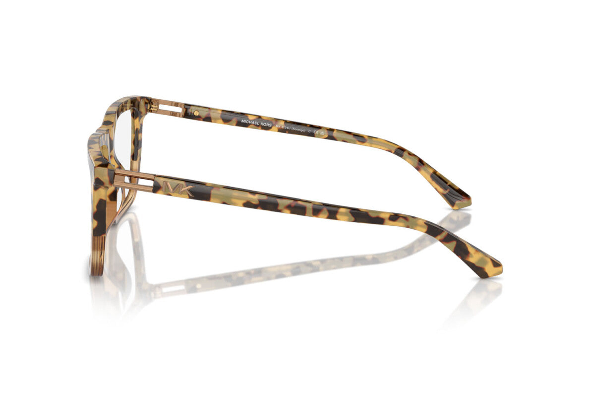 MICHAEL KORS SORENGO - 3965 TARTARUGA A BLOCCHI MARRONI | OCCHIALE DA VISTA UOMO - MK 4124U CALIBRO 55