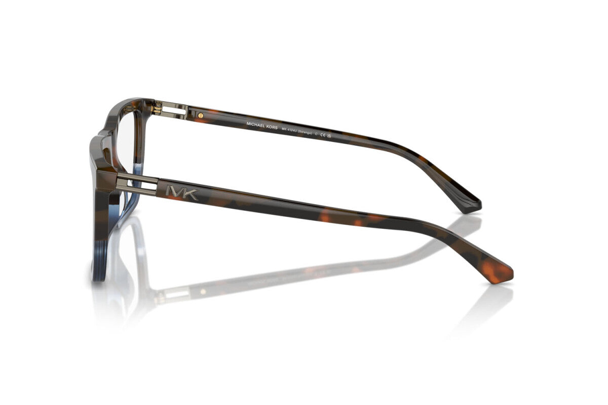 MICHAEL KORS SORENGO - 3977 TARTARUGA A BLOCCHI BLU | OCCHIALE DA VISTA UOMO - MK 4124U CALIBRO 55