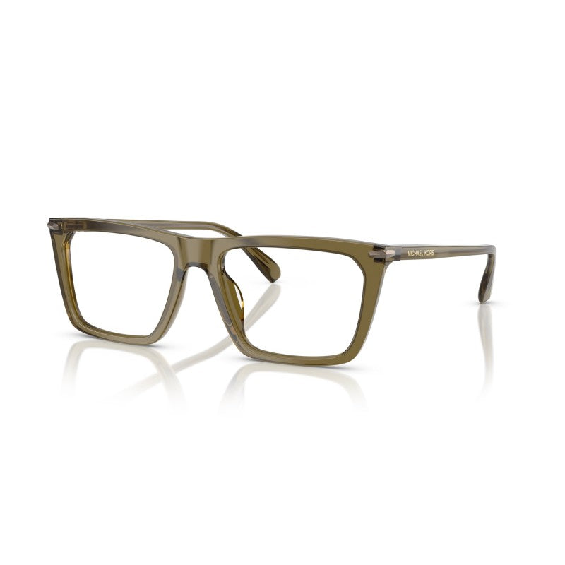 OCCHIALE DA VISTA UOMO | MICHAEL KORS MK 4157U - ECHO PARK 4012 OLIVA TRASPARENTE - CALIBRO 56
