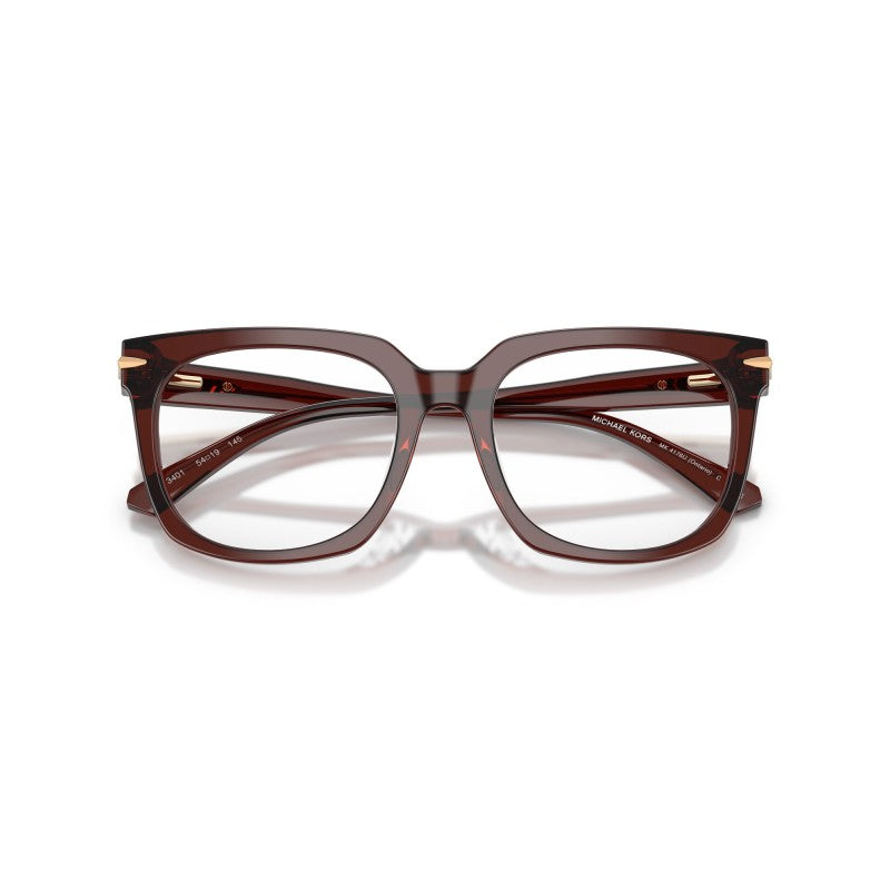 OCCHIALE DA VISTA UOMO | MICHAEL KORS MK 4176U - ONTARIO 3401 MARRONE TRASPARENTE - CALIBRO 54