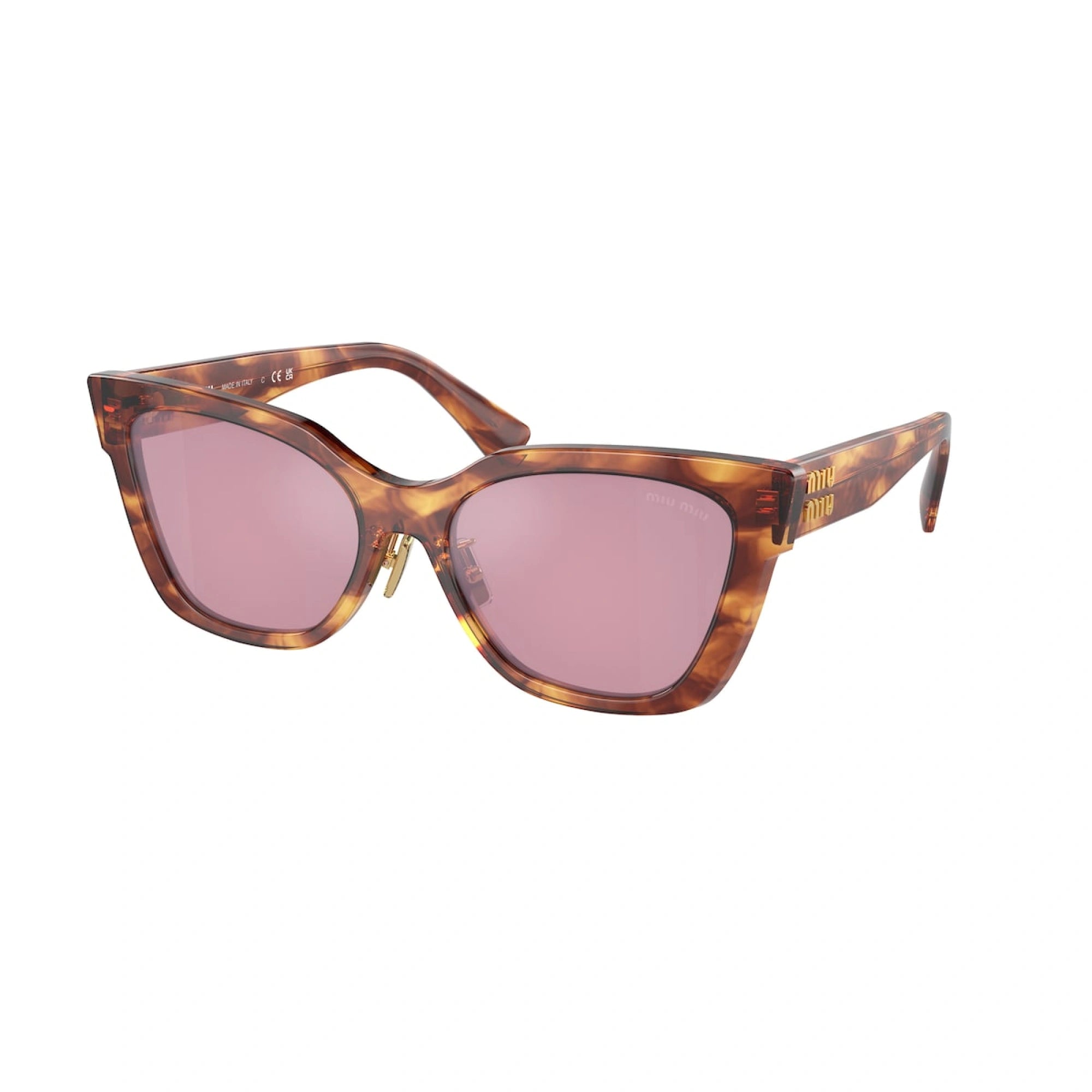 MIU MIU MU 02ZS - TABACCO STRIATO | OCCHIALE DA SOLE DONNA - 11Q50D CALIBRO 56