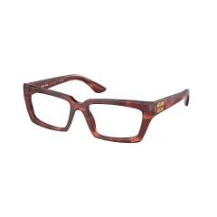MIU MIU MU 04XV - 12Q1O1 BORDEAUX RIGATO | OCCHIALE DA VISTA DONNA CALIBRO 52