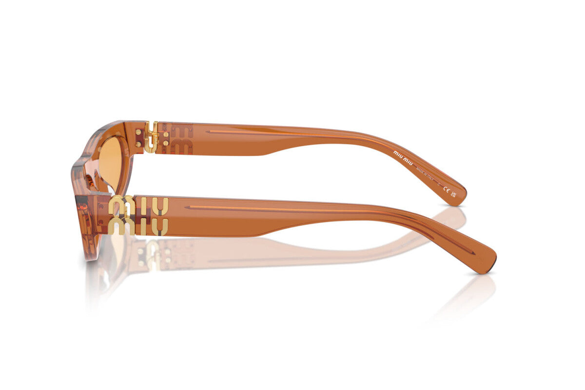 MIU MIU - 15T0B7 CARAMEL TRAPSARENT | OCCHIALE DA SOLE DONNA - MU 07ZS CALIBRO 56