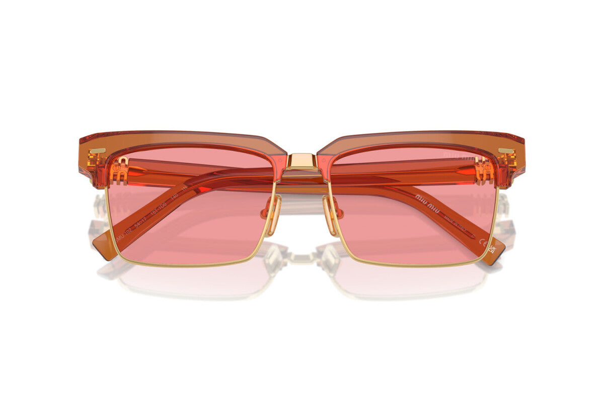 MIU MIU - 15T1D0 CARAMEL TRASPARENT | OCCHIALE DA SOLE DONNA - MU 10ZS CALIBRO 54