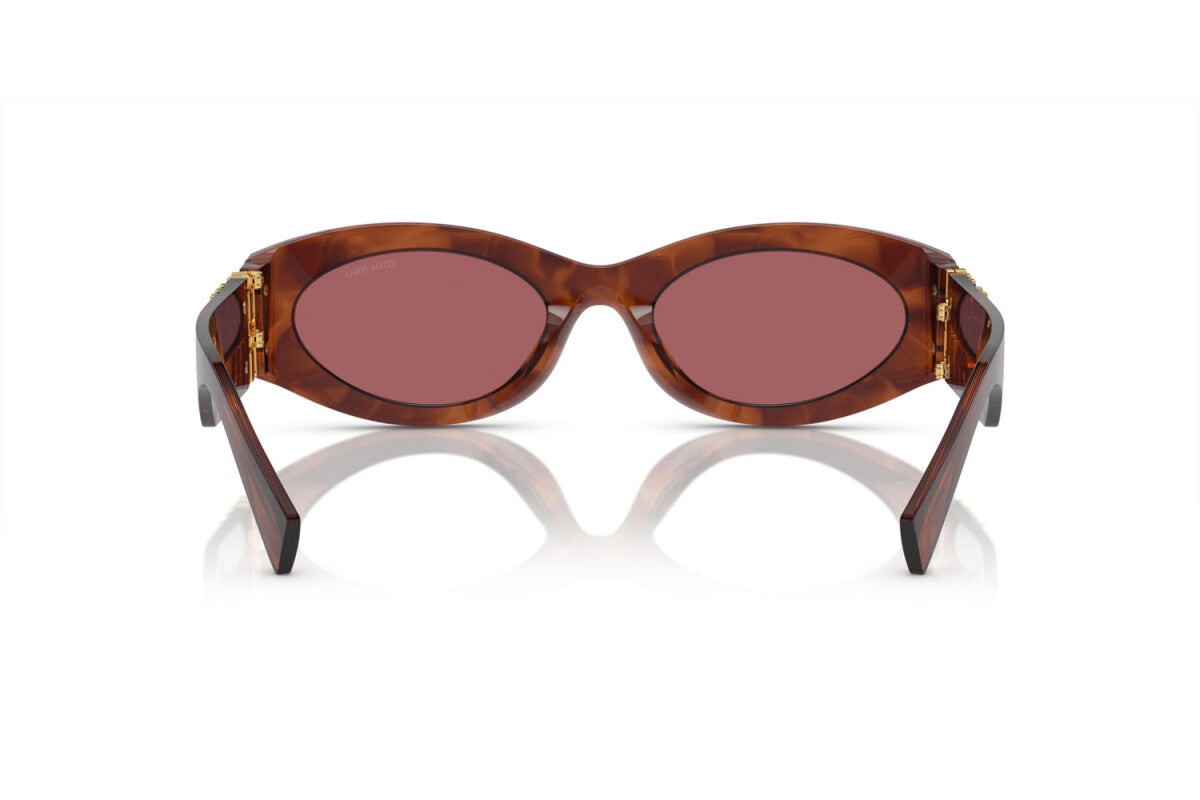 MIU MIU -11Q08S STRIPED TOBACCO | OCCHIALE DA SOLE DONNA - MU 11WS CALIBRO 54