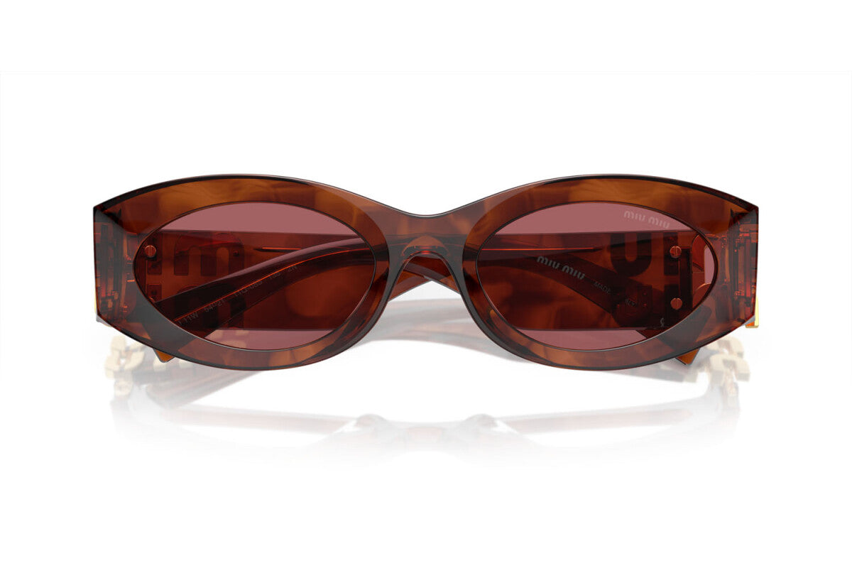 MIU MIU -11Q08S STRIPED TOBACCO | OCCHIALE DA SOLE DONNA - MU 11WS CALIBRO 54