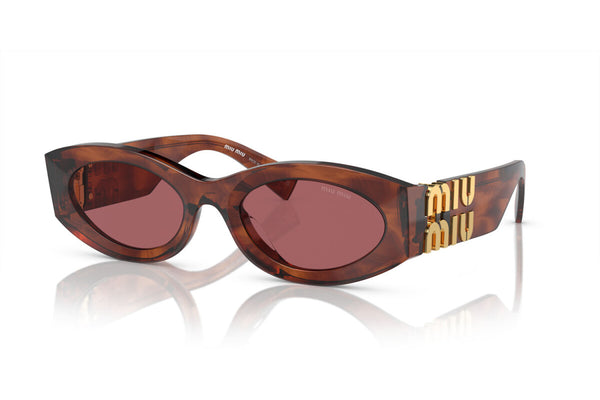 MIU MIU -11Q08S STRIPED TOBACCO | OCCHIALE DA SOLE DONNA - MU 11WS CALIBRO 54