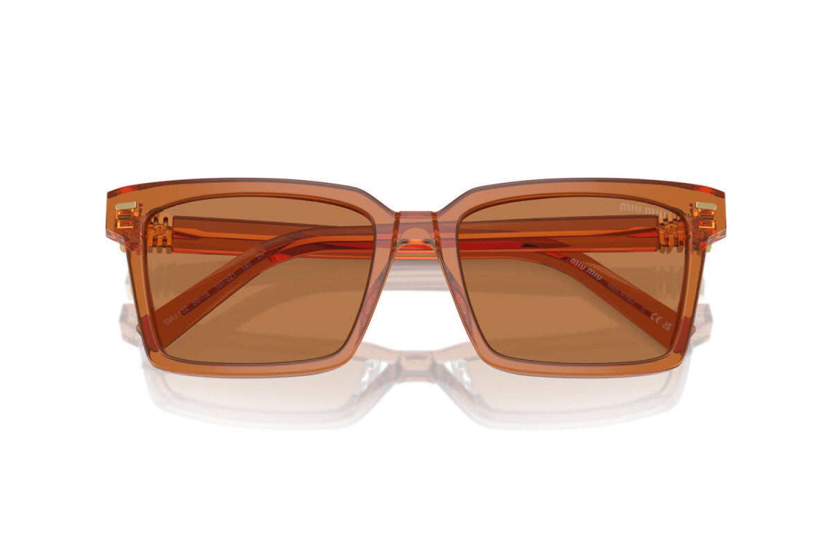 MIU MIU - 15T2Z1 CARAMEL TRASPARENT | OCCHIALE DA SOLE DONNA - MU 13ZS CALIBRO 55