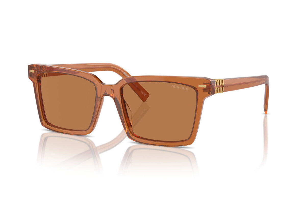 MIU MIU - 15T2Z1 CARAMEL TRASPARENT | OCCHIALE DA SOLE DONNA - MU 13ZS CALIBRO 55