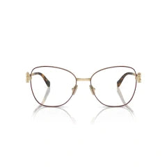MIU MIU MU 50XV - 09X1O1 BORDEAUX/ORO PALLIDO | OCCHIALE DA VISTA DONNA CALIBRO 56
