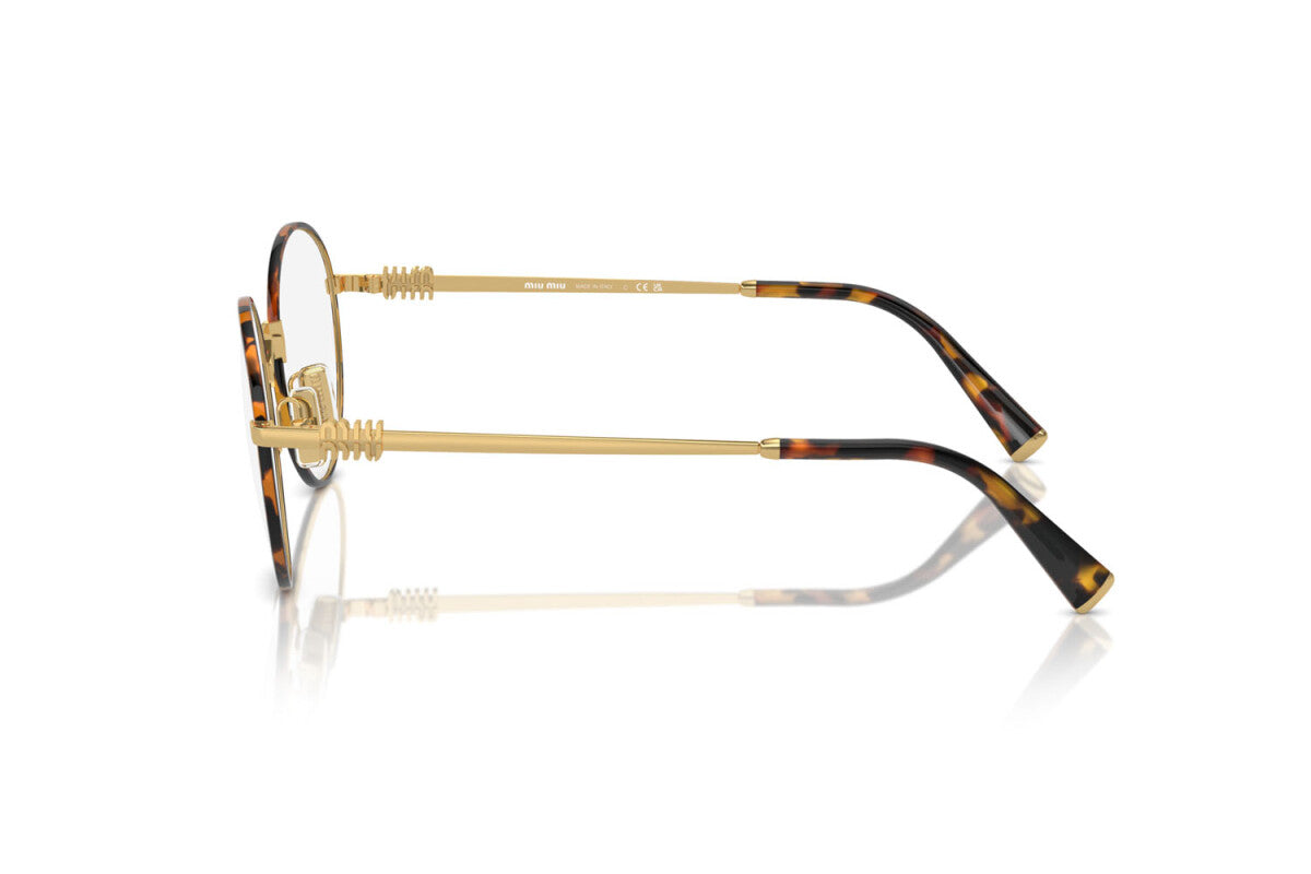 MIU MIU - 14U1O1 HAVANA HONEY/GOLD | OCCHIALE DA VISTA DONNA - MU 52XV CALIBRO 52