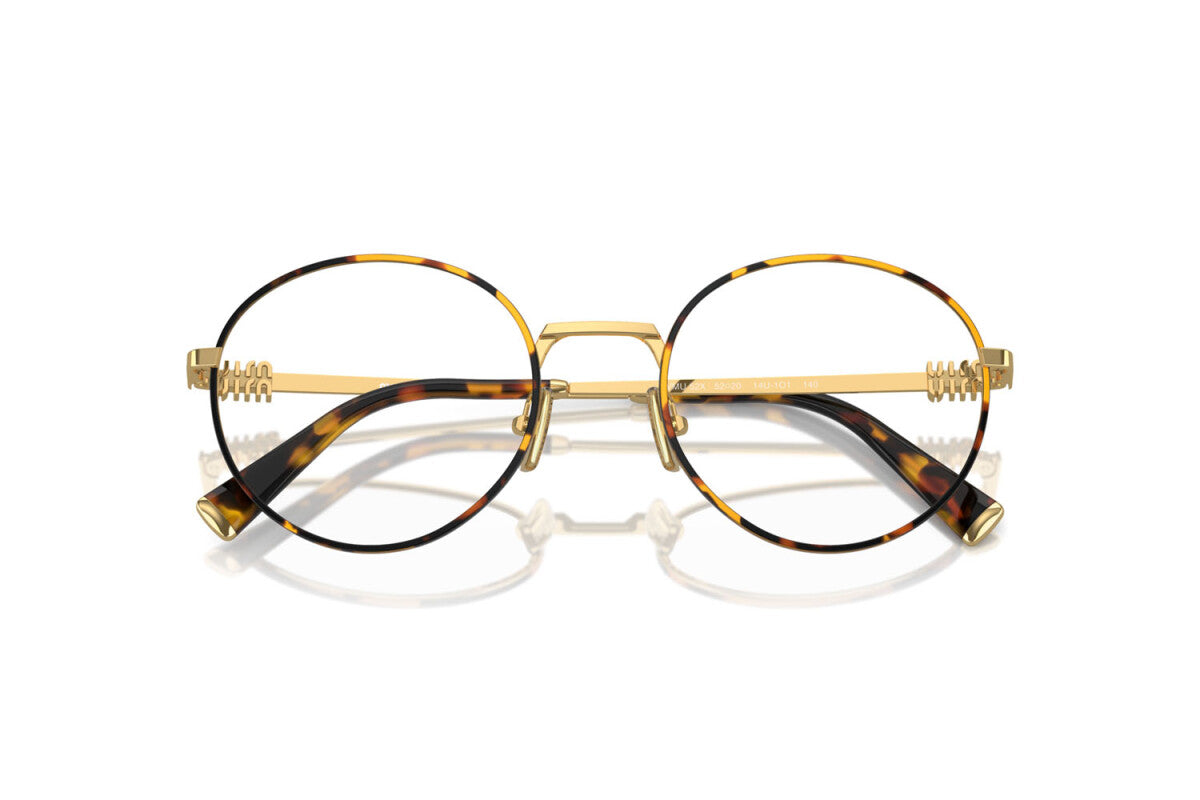 MIU MIU - 14U1O1 HAVANA HONEY/GOLD | OCCHIALE DA VISTA DONNA - MU 52XV CALIBRO 50