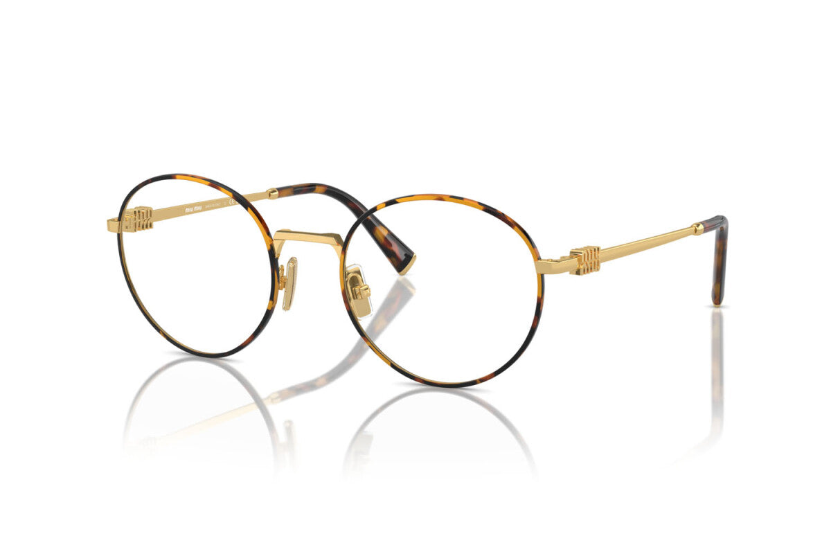 MIU MIU - 14U1O1 HAVANA HONEY/GOLD | OCCHIALE DA VISTA DONNA - MU 52XV CALIBRO 50