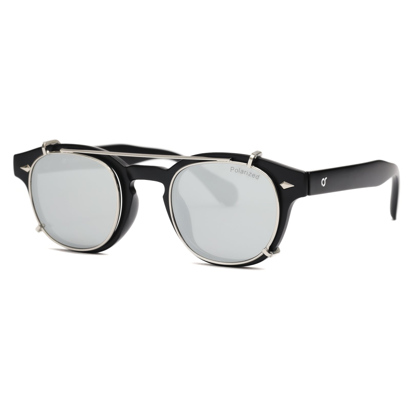 OCCHIALE DA SOLE UOMO OS SUNGLASSES - BERLINO NERO CLIP MIRROR
