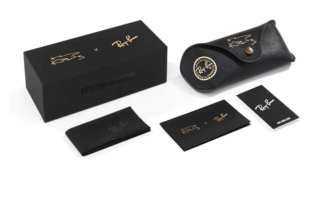 OCCHIALE DA SOLE UNISEX RAY-BAN AVIATOR REVERSE LENNY KRAVITZ RB R0101S (003/30) TAGLIA 62/11/145