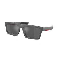PRADA LINEA ROSSA PS 02ZSU - 18K60A GRIGIO METALLO | OCCHIALE DA SOLE UOMO CALIBRO 55