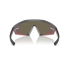 PRADA LINEA ROSSA PS 03ZS - 15P20A GRIGIO METALLO | OCCHIALE DA SOLE UOMO CALIBRO 44