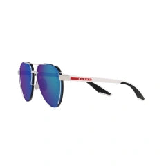 PRADA LINEA ROSSA PS 51YS - 1BC08U ARGENTO | OCCHIALE DA SOLE UOMO CALIBRO 61