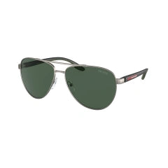 PRADA LINEA ROSSA PS 52YS - 7CQ06U D'ARGENTO | OCCHIALE DA SOLE UOMO CALIBRO 61