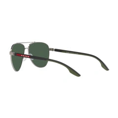 PRADA LINEA ROSSA PS 52YS - 7CQ06U D'ARGENTO | OCCHIALE DA SOLE UOMO CALIBRO 61