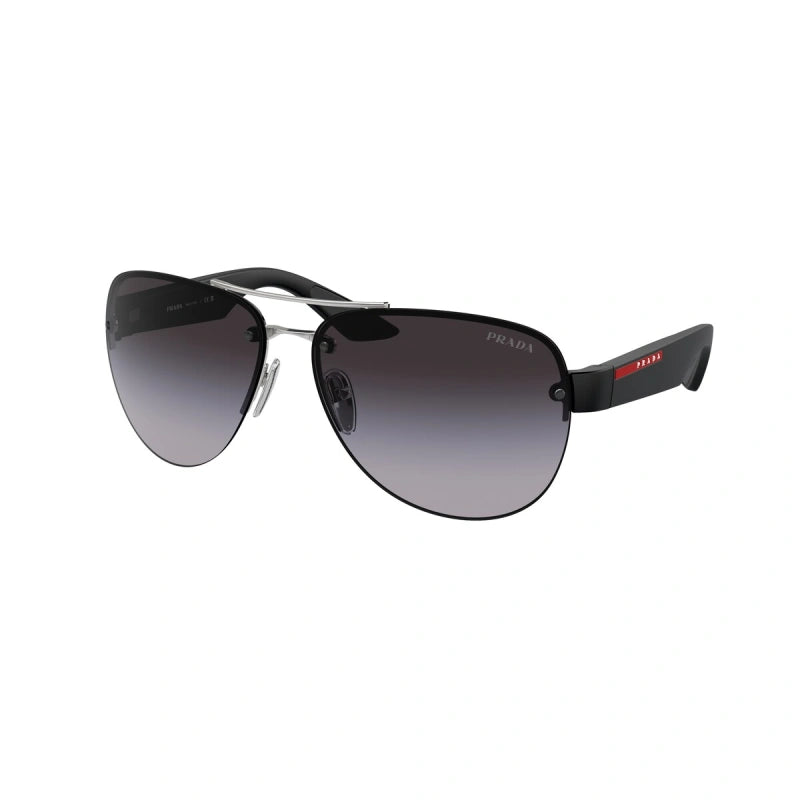 PRADA LINEA ROSSA PS 55YS - 1BC09U ARGENTO | OCCHIALE DA SOLE UOMO CALIBRO 64