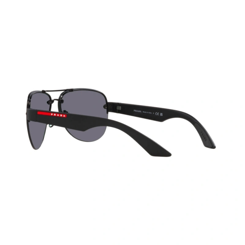 PRADA LINEA ROSSA PS 55YS - 1BO10A NERO OPACO | OCCHIALE DA SOLE UOMO CALIBRO 64