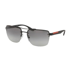 PRADA LINEA ROSSA PS 60US - DG03M1 GOMMA NERA | OCCHIALE DA SOLE UOMO CALIBRO 62