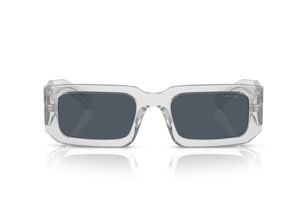 PRADA - 12R09T TRANSPARENT GREY | OCCHIALE DA SOLE UOMO - PR 06YS CALIBRO 53