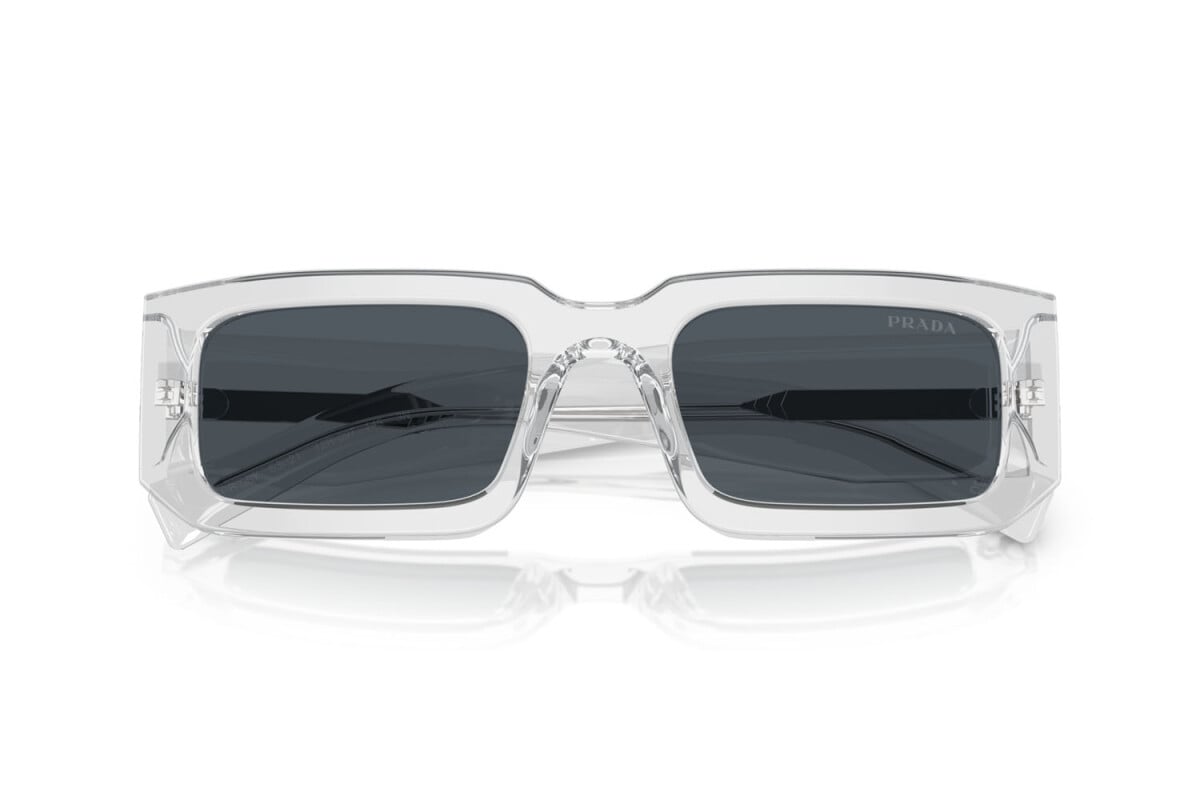 PRADA - 12R09T TRANSPARENT GREY | OCCHIALE DA SOLE UOMO - PR 06YS CALIBRO 53