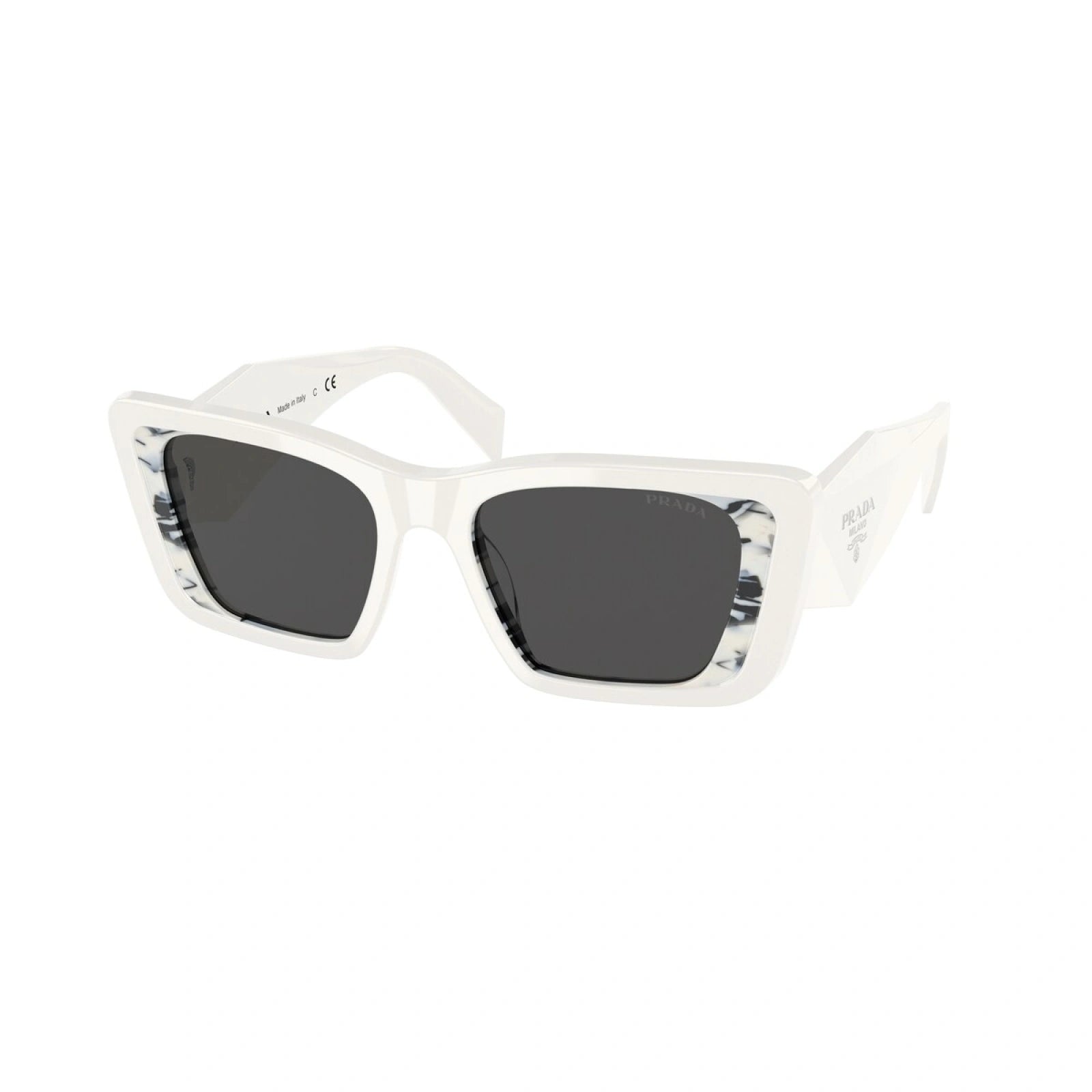 PRADA PR 08YS - 02V5S0 BIANCO/AVANA NERO | OCCHIALE DA SOLE DONNA