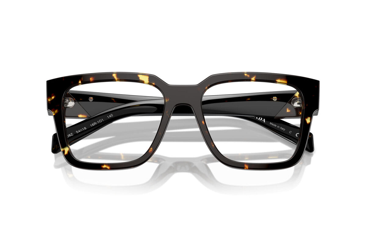 PRADA - 16R1O1 TORTOISE BLACK MALT | OCCHIALE DA VISTA UOMO - PR 08ZV CALIBRO 54