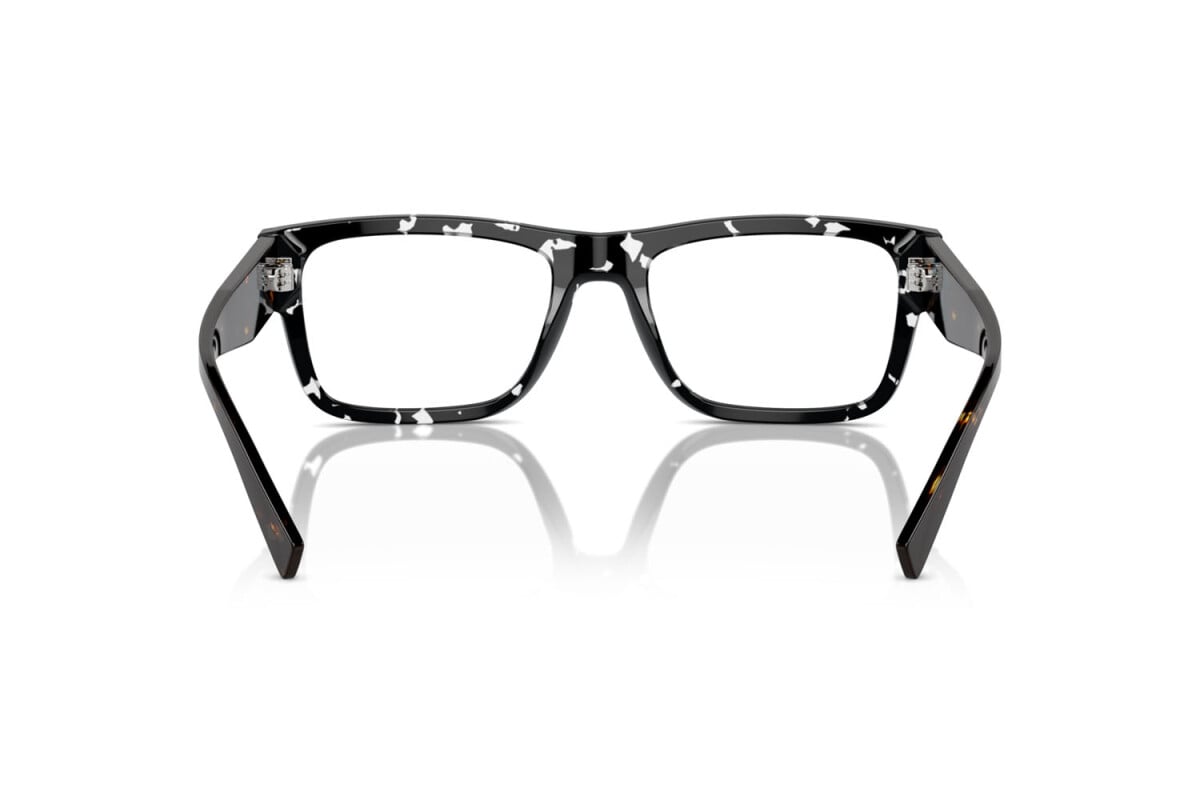 PRADA - 15S1O1 BLACK CRYSTAL TORTOISE | OCCHIALE DA VISTA UOMO - PR 15YV CALIBRO 52