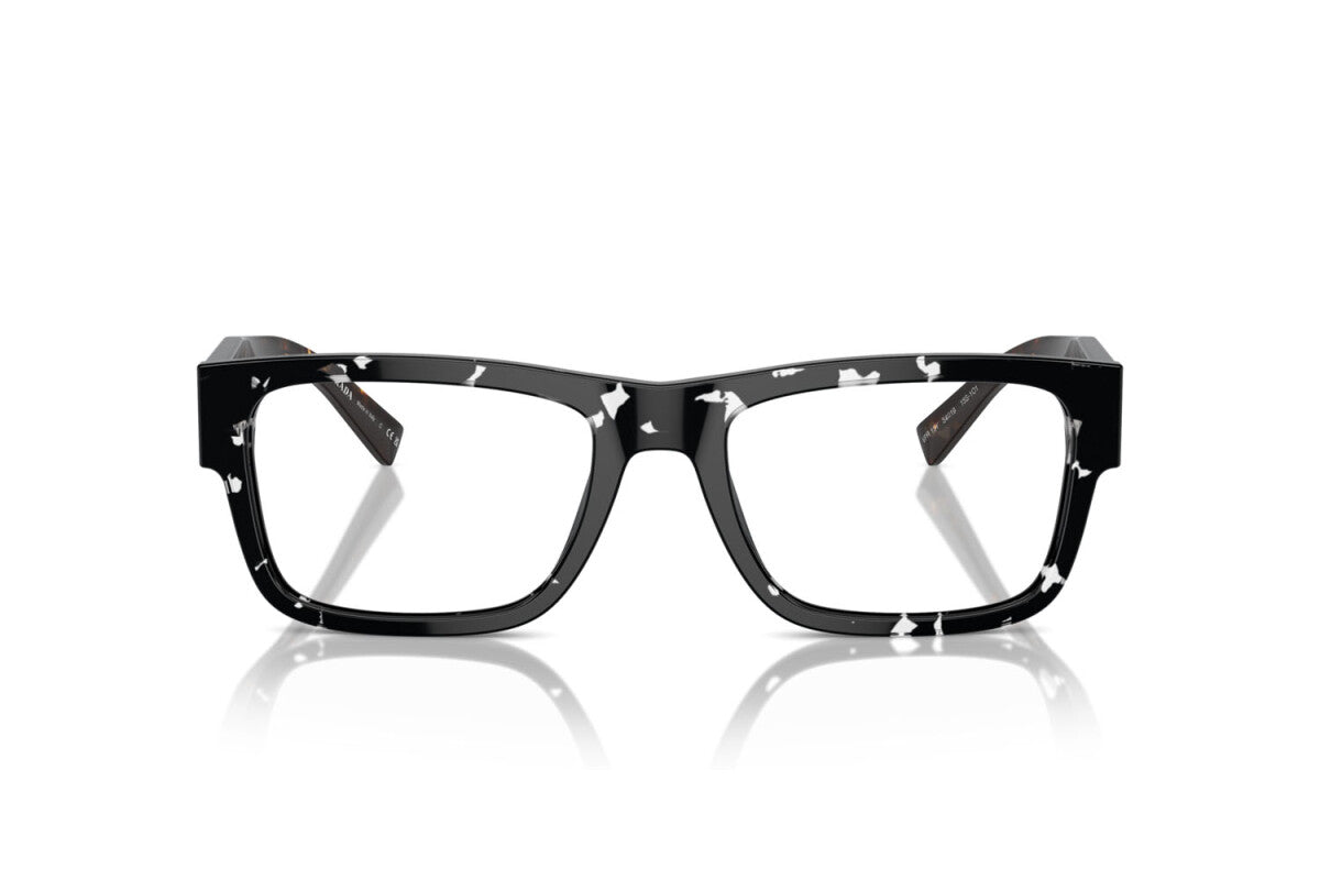 PRADA - 15S1O1 BLACK CRYSTAL TORTOISE | OCCHIALE DA VISTA UOMO - PR 15YV CALIBRO 54