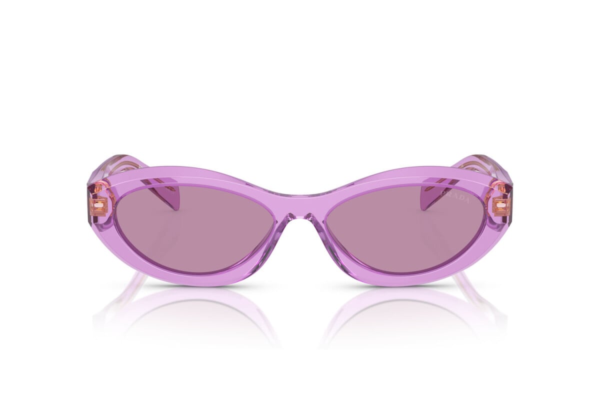 PRADA - 13R07Q TRANSPARENT AMETHYST | OCCHIALE DA SOLE DONNA - PR 26ZS CALIBRO 55