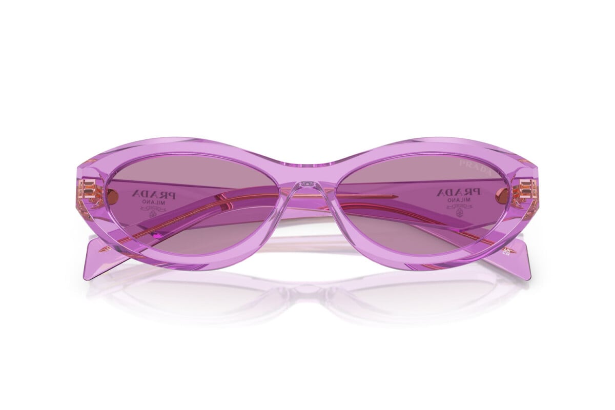 PRADA - 13R07Q TRANSPARENT AMETHYST | OCCHIALE DA SOLE DONNA - PR 26ZS CALIBRO 55