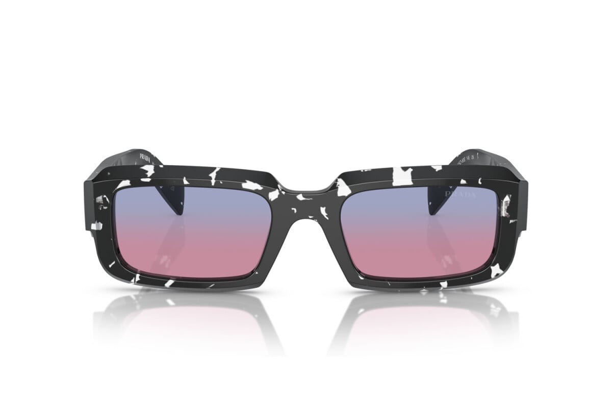 PRADA - 15O60E BLACK CRYSTAL TORTOISE | OCCHIALE DA SOLE UOMO - PR 27ZS CALIBRO 54