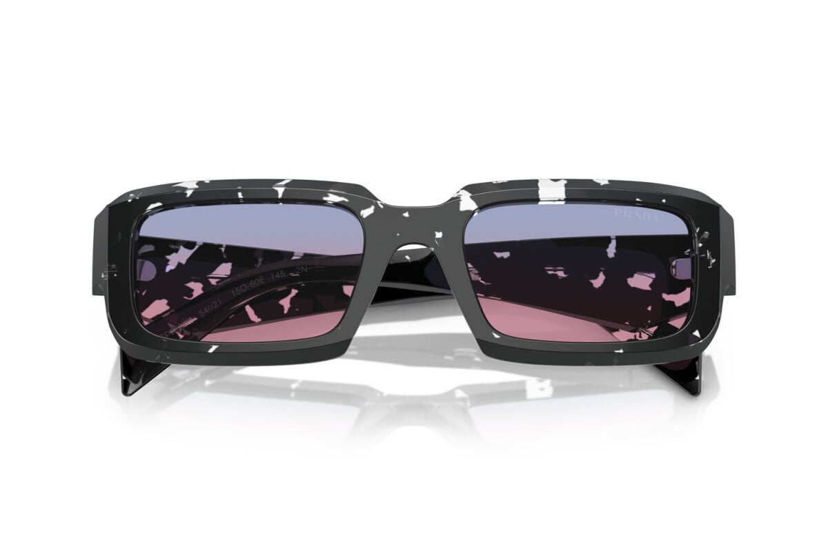 PRADA - 15O60E BLACK CRYSTAL TORTOISE | OCCHIALE DA SOLE UOMO - PR 27ZS CALIBRO 54